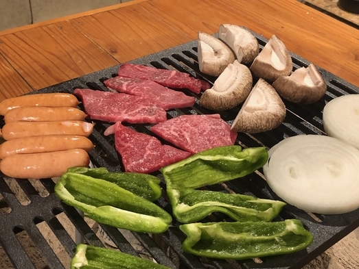 【囲炉裏＆溶岩プレートBBQ＆鉄器鍋プラン】備長炭と遠赤外線で楽しむワンランク上のBBQと鍋をご提案